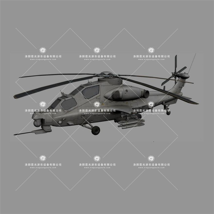 桦甸武装直升机3D模型